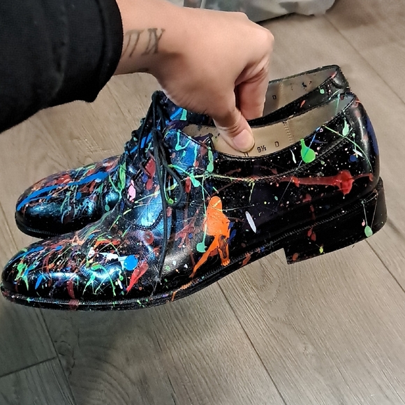 Salvatore Ferragamo Black Multicolor Oxfords - Picture 9 of 10